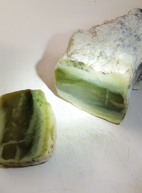 1002天然和田玉东北老玉原石切料7.52斤手镯手把件吊坠牌子料