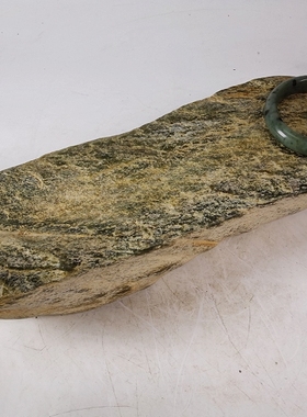 H和田玉原石14.46斤黄绿色 手镯牌子珠子吊坠珠子料