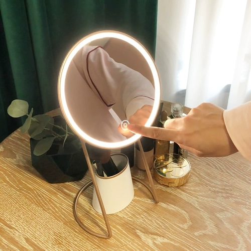 Светодиодная настольная система хранения с подсветкой, заполняющий свет, зеркало