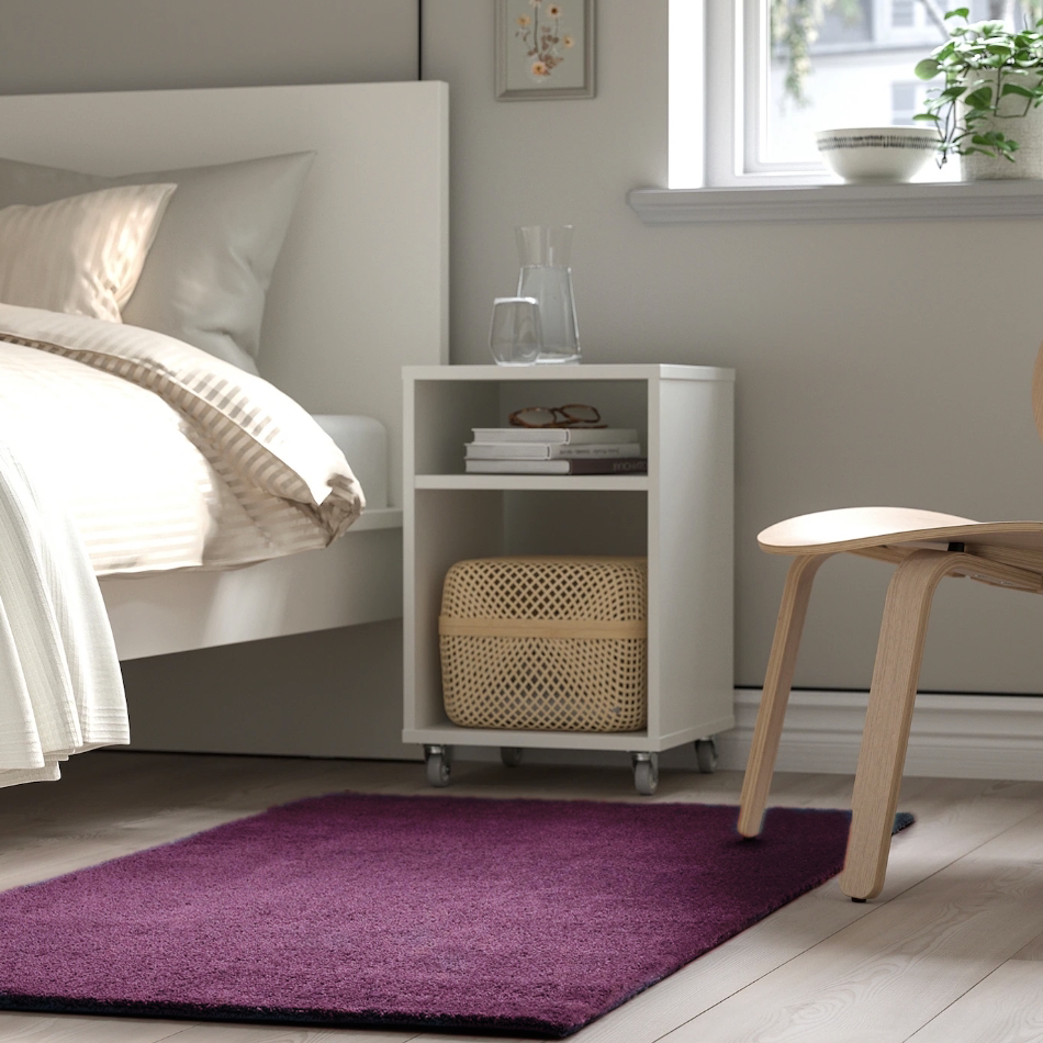 现货宜家 阿达姆 长绒地毯多功能地垫家用长方形客厅茶几毯80x150