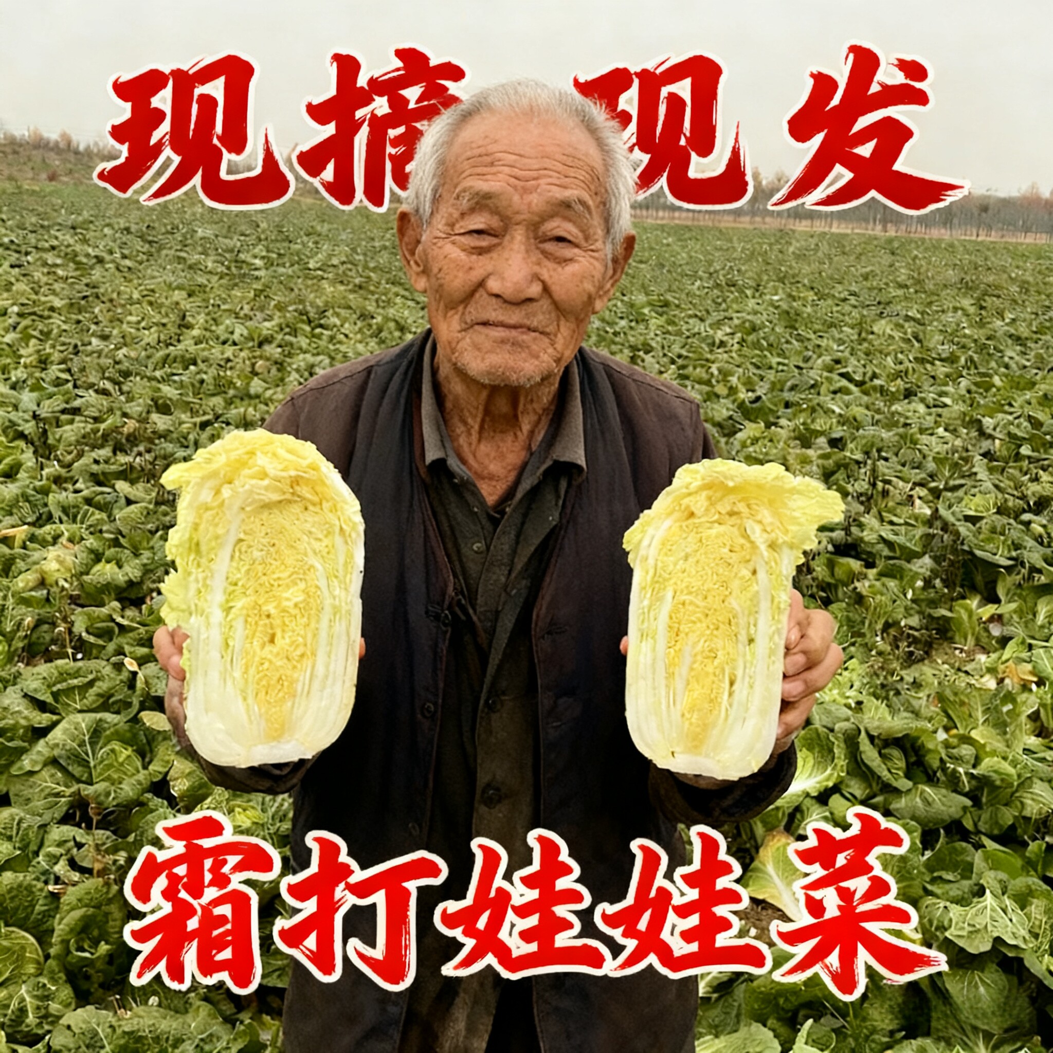 黄心娃娃菜大白菜心大娃娃菜当季时令蔬菜微甜露天种植新鲜现摘大