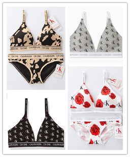 清仓了 CK可拆卸薄胸垫文胸无钢圈三角杯舒适性感内衣QF5730