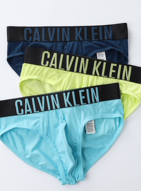 美国正品CK 男青年低腰速干弹性透气大宽腰带撞色三角内裤