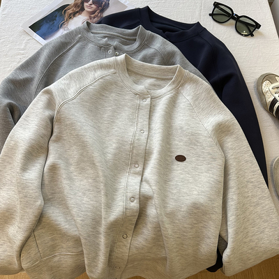 空气棉卫衣休闲风空气棉宽松短款