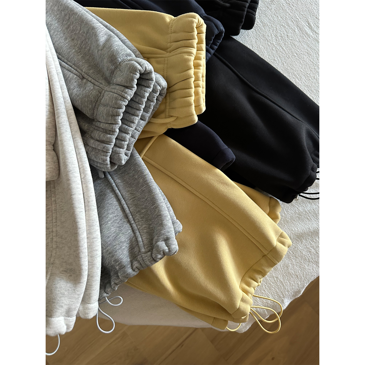 抽绳束脚两穿加绒加厚卫裤女秋冬