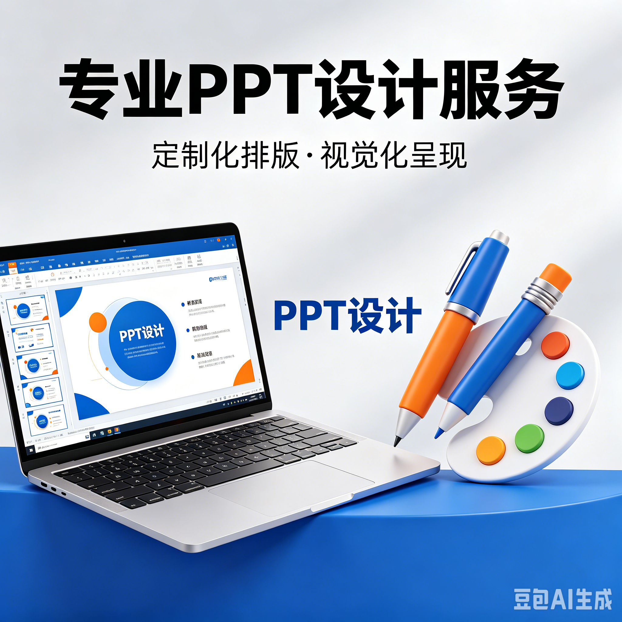 专业PPT设计定制化排版商务简约视觉化呈现服务