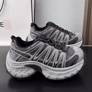 [明星同款]欧货厚底老爹鞋女加绒保暖棉鞋2025新款冬季小个子增高