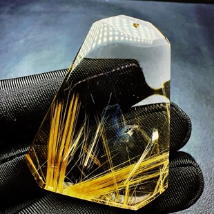 天然钛晶发晶水滴吊坠女锁骨项链无事牌貔貅雕刻件男水晶手链饰品