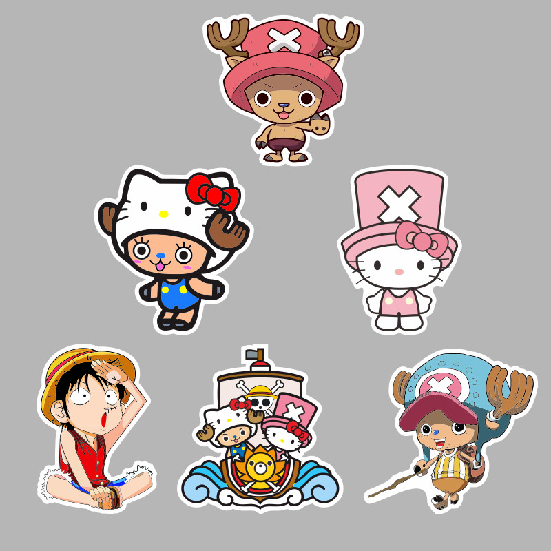 6张海贼王贴纸旅行箱行李箱贴纸装饰贴纸动漫卡通个性贴纸画防水,3C数码配件,笔记本个性小贴纸,淘宝优惠券,粉丝福利购,淘宝优惠卷