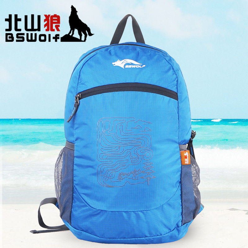 北山狼户外休闲运动背包防泼水抗撕裂尼龙面料便携式折叠包徒步|msdalam kategori beg sukan/pakej luar/Fitting, Backpack - dari Buy2taobao.com untuk memberikan perkhidmatan ejen Taobao profesional membeli