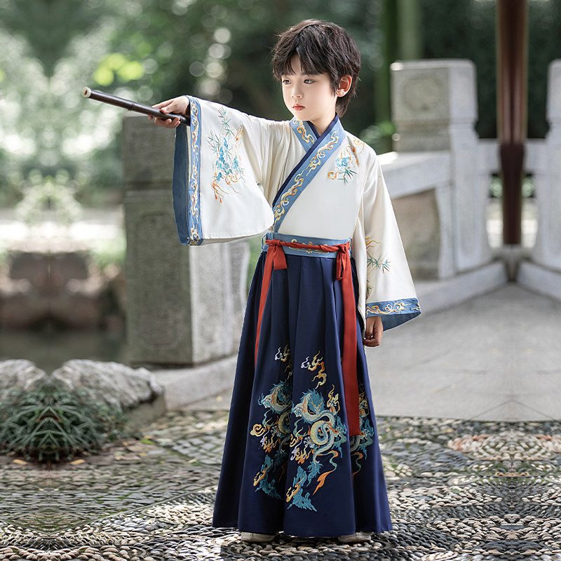 汉服男童武侠帅气古装国学演出服