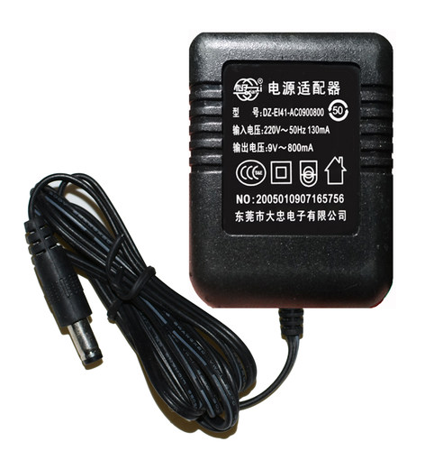 原装东莞大忠9V~800MA/600mA交流电源适配器型号DZ-E141-AC090800