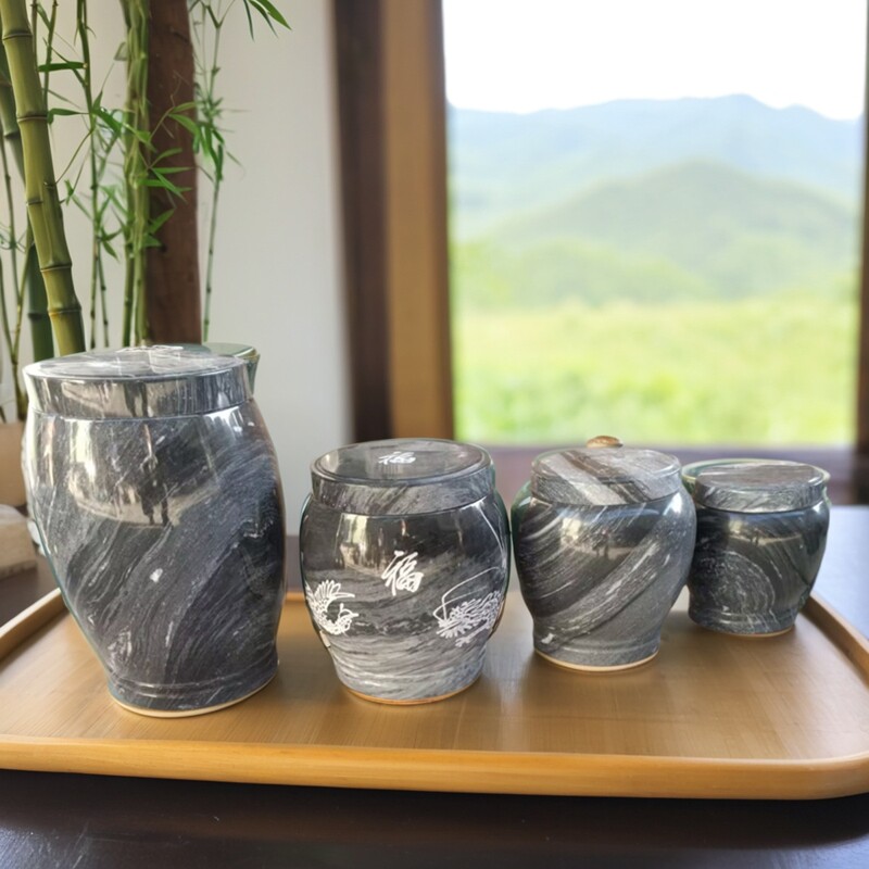 大理石骨灰坛骨灰盅仙人盅厂直销