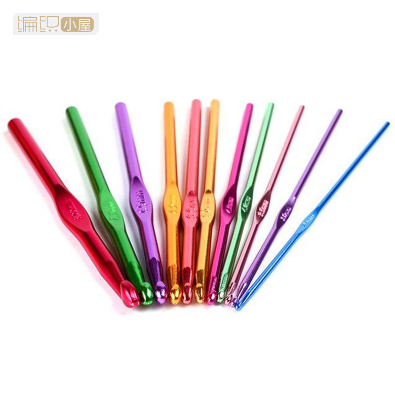 毛线编织工具 氧化铝钩针 彩色钩针单支,居家布艺,针,淘宝优惠券,粉丝福利购,淘宝优惠卷