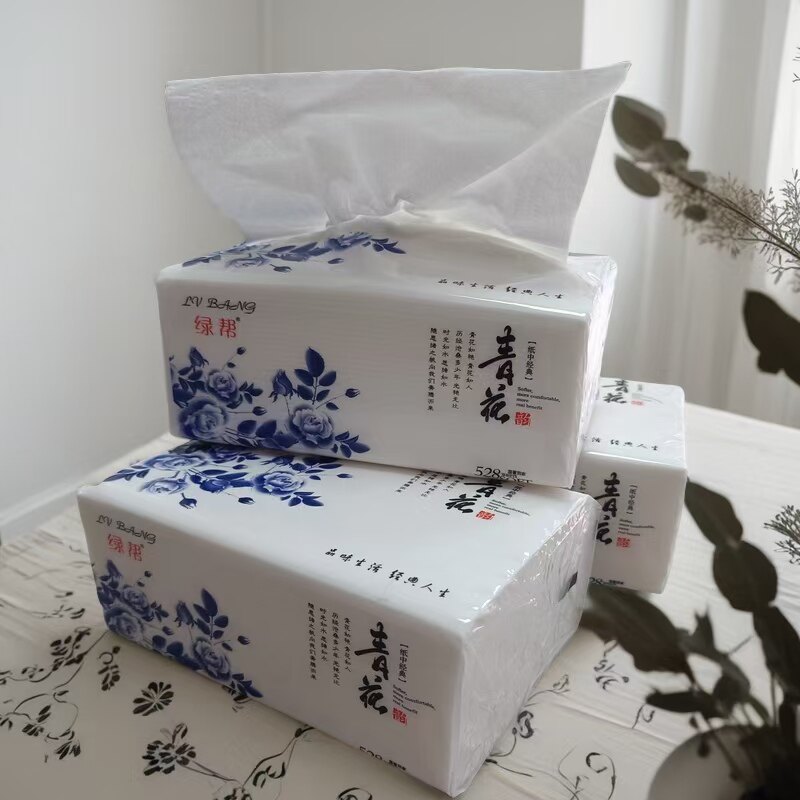 绿帮青花餐巾纸小包抽纸家用纸巾纸抽整箱实惠装面纸可湿水卫生纸