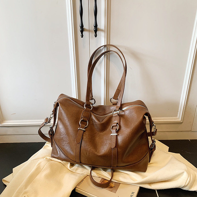 2026新款高颜值复古单肩包大容量托特包时尚通勤腋下包包女百搭潮