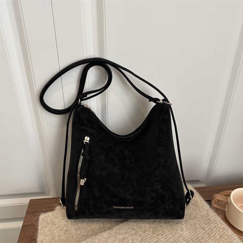 新款女士单肩包复古简约通勤手提斜挎包多功能休闲百搭双肩包