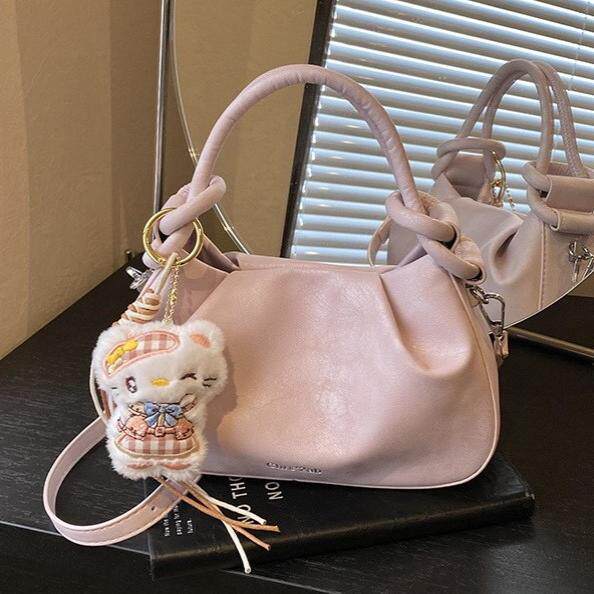 高级感手提云朵小拎包包女式2026春季新款潮高级感轻奢小众斜挎包