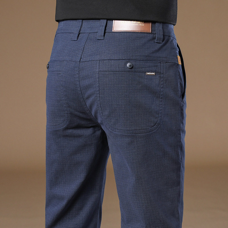 时尚直筒休闲裤男春秋季2026新款商务抗皱弹力长裤子修身百搭潮款