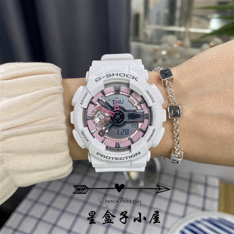 casio卡西欧手表男g-shock gma-s110mp-7a/s110sr-7a透明运动女表