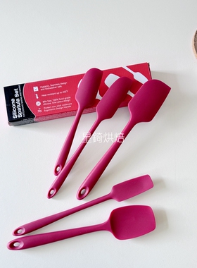 一体式硅胶软刮刀烘焙工具食品级耐高温奶油铲子蛋糕抹刀