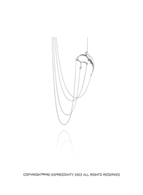 Pre expressivity前置表达多链条放射项链 冷淡风个性原创设计