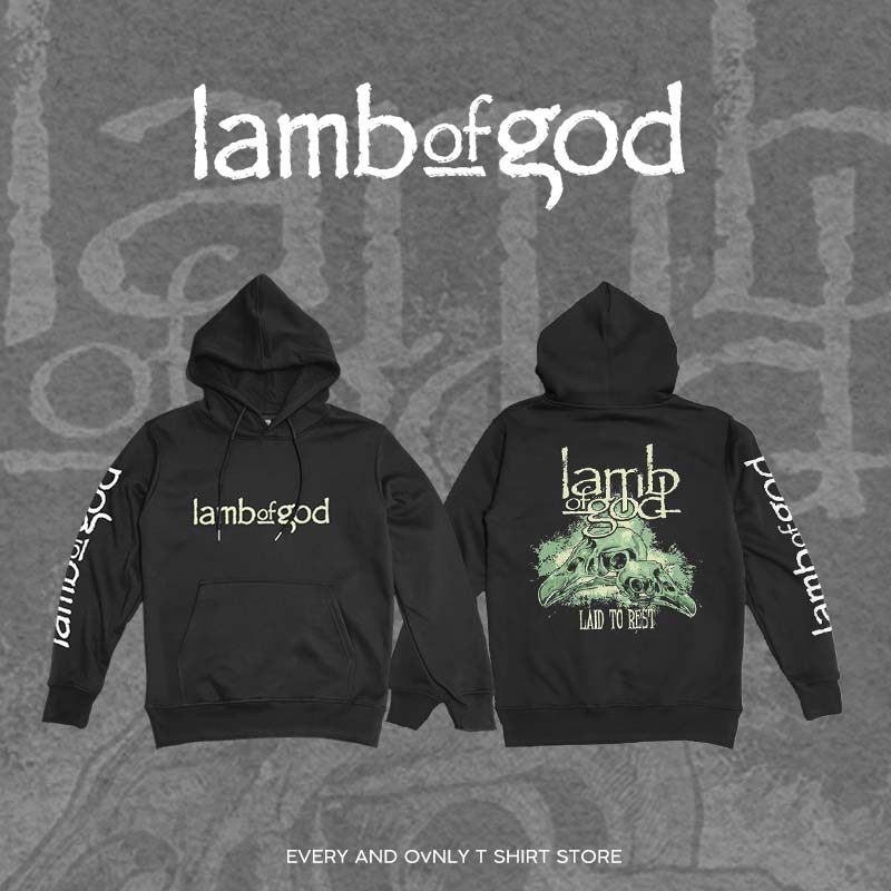 lamb of god上帝羔羊死亡金属乐队骷髅秋冬拉链卫衣帽衫外套开衫