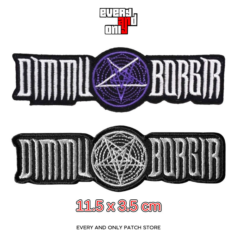 dimmu borgir挪威黑金属乐队logo立体刺绣布标可定制马甲补丁布贴