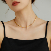 PDO 十字架复古卡脖子冷淡风极简轻奢小众chic锁骨项链choker叠戴