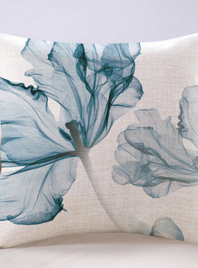 现代简约小清新抱枕客厅沙发唯美植物卧室床头靠垫套样板房飘窗垫