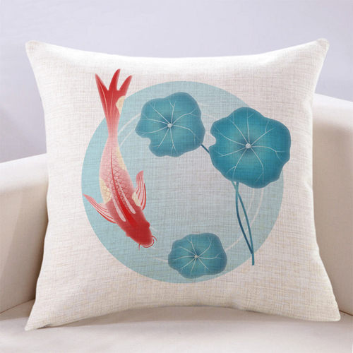 锦鲤鱼抱枕国潮好运招财沙发靠垫