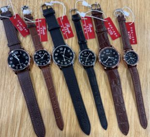 RATE数字面文艺复古真皮手表情侣对表学生潮流雷特简约男女士手表