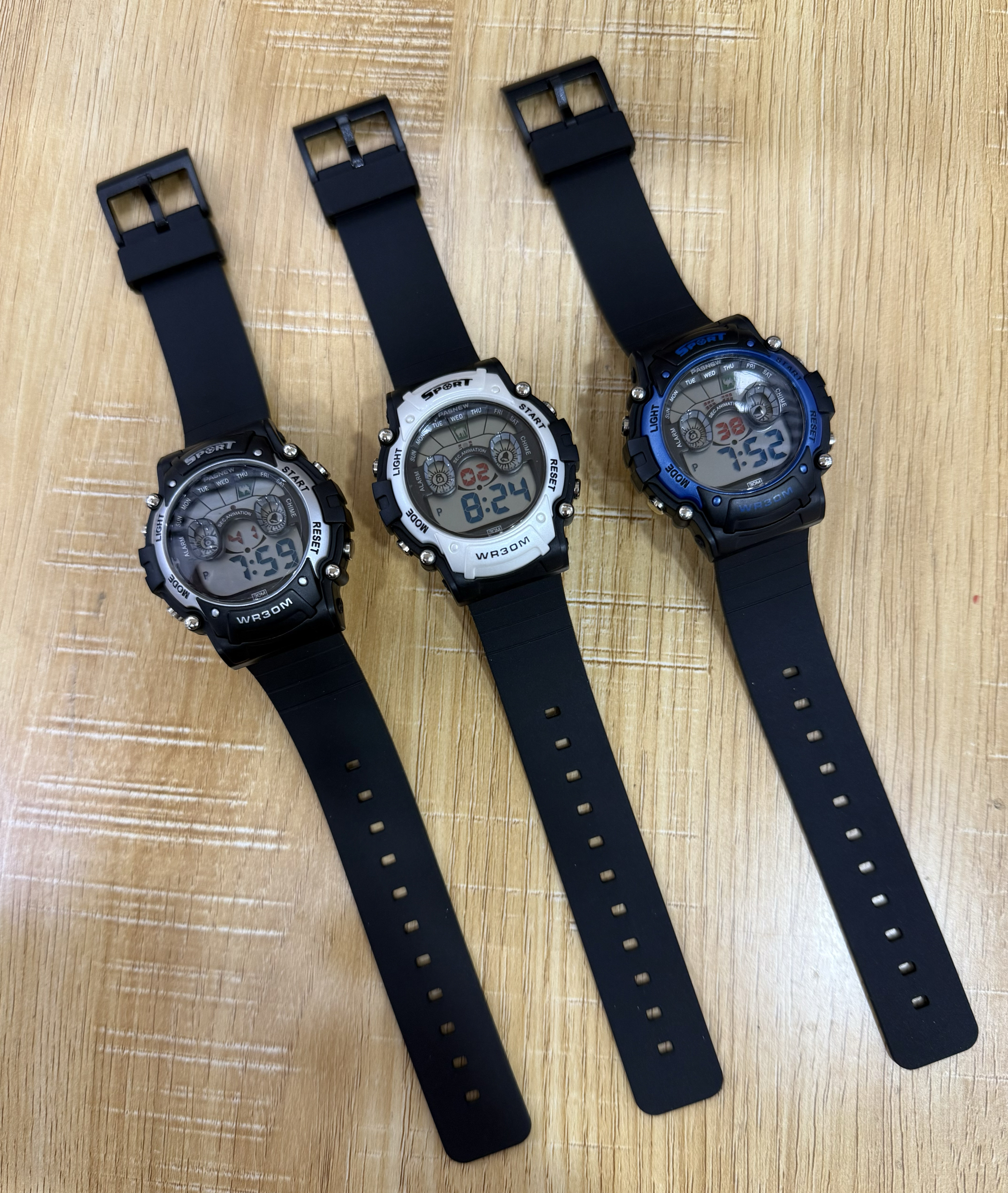 百圣牛儿童手表夜光多功能防水表男孩女孩闹钟电子手表考试用表