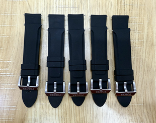 通用22mm氟橡胶手表带男适配poscer宝时捷手表表带硅胶表带