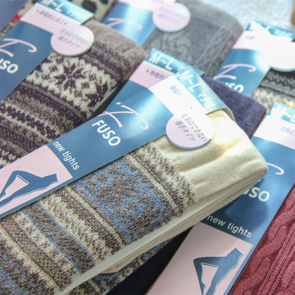 荐! 时尚回归日本进口复古费尔岛花纹加厚保暖高级羊毛提花连裤袜,女士内衣/男士内衣/家居服,连裤袜/打底袜,淘宝优惠券,粉丝福利购,淘宝优惠卷