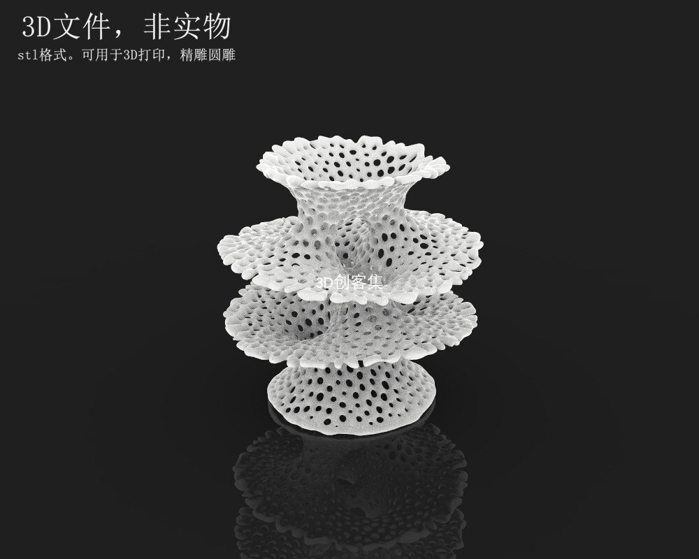 3d打印图纸/3d图/3d模型/stl文件(创意花瓶3)