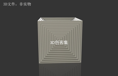 3D打印图纸三维设计立体图形stl文件（视觉艺术/阶梯立方体）