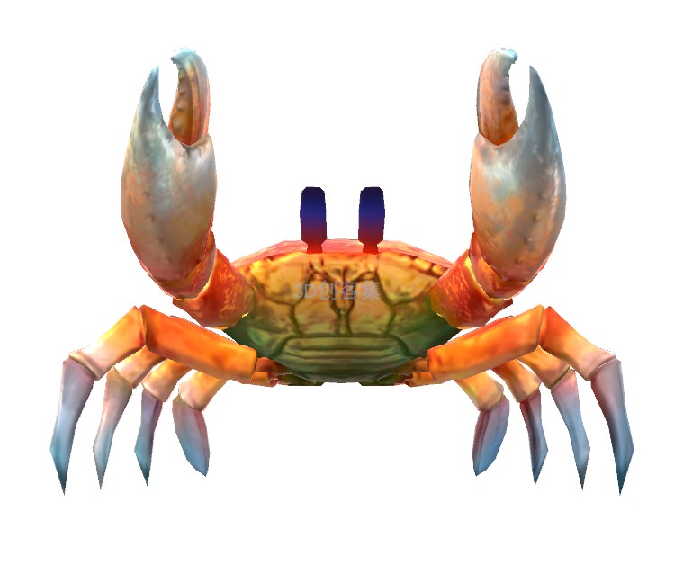 3d打印图纸/全彩3d打印图纸/3mf格式(螃蟹)