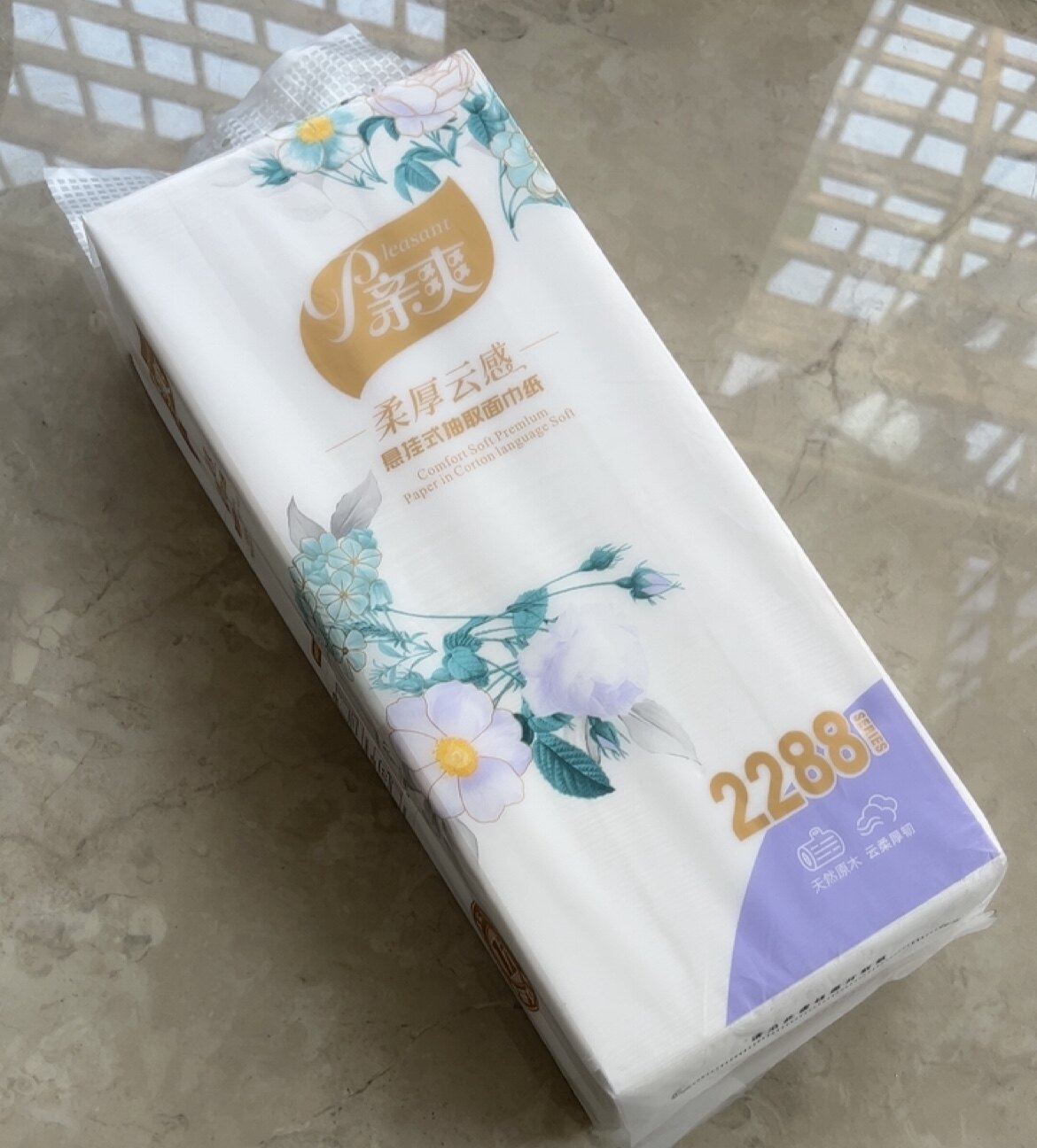 亲爽柔厚云感2288悬挂式180*155MM抽纸6层实惠装纸巾卫生纸面巾纸