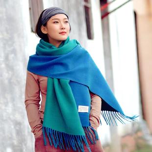 2025新款纯色双面围巾披肩仿羊绒披巾日韩百搭情侣旅行保暖围脖