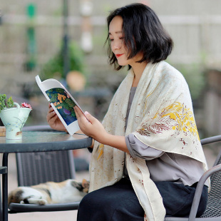 2026春秋新款百搭棉麻大方巾围巾女文艺时尚披肩旅行围脖两用披巾