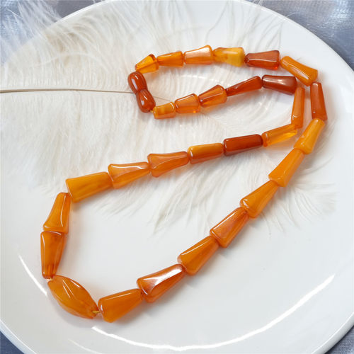 回流中古 苏联时期 天然老蜜蜡 竹节珠 塔链项链 55cm 27.6g 配证