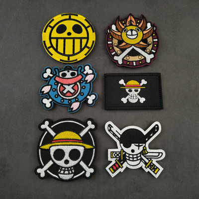 海贼王万里阳光号 乔巴 心脏团 索隆 路飞刺绣臂章徽章补丁士气章