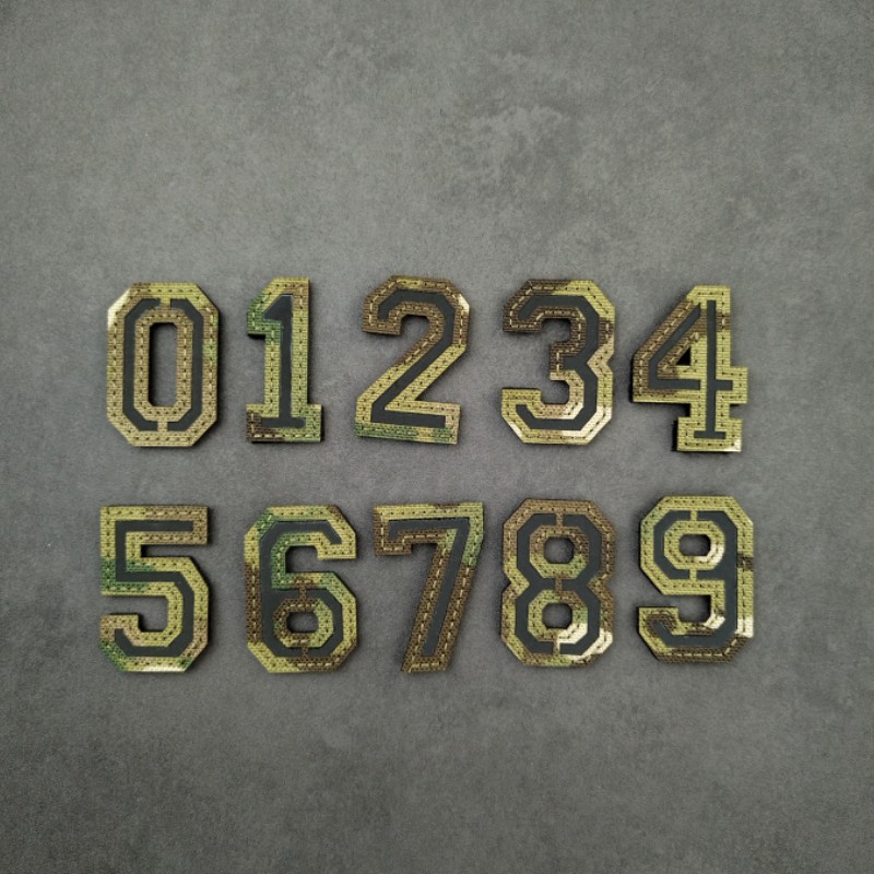 0-9数字反光魔术贴臂章自由组合数字diy战术士气章个性徽章背包贴