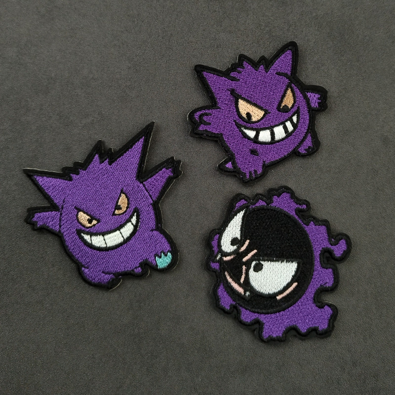 宝可梦耿鬼刺绣贴章修补破洞布贴