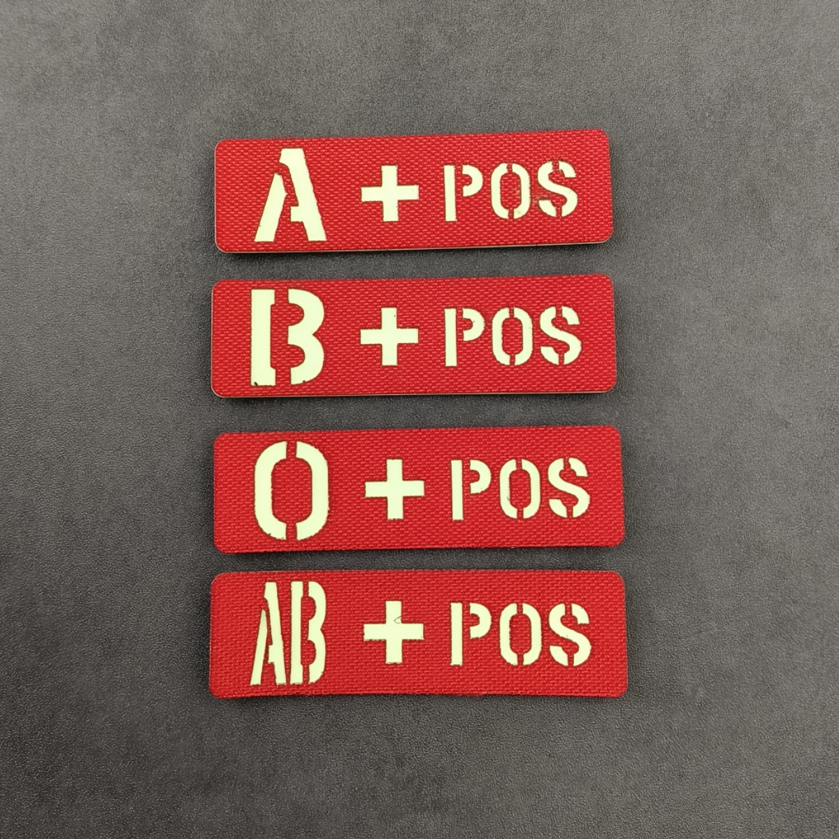 长条夜光血型章军迷战术头盔贴