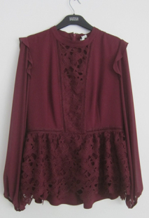 衬衫 蕾丝拼接雪纺衫 镂空搭设计感小众长袖 新款 上衣 女上衣2020春装