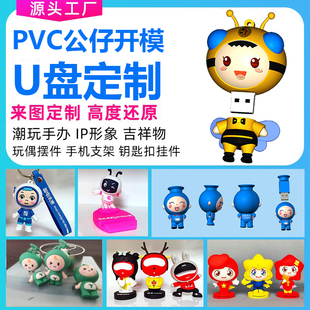 定制LOGO造型礼品PVC吉祥物盲盒异形卡通优盘3D个性做立体开模U盘
