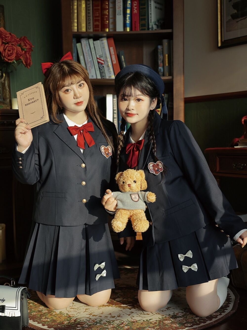 硬糖大码原创复古jk制服美式西服大全套胖mm显瘦学院风套装早秋