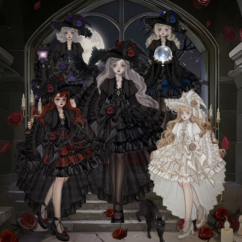 [意向金]魔女契约法式蕾丝Lolita大码蓬裙选择喜欢的颜色即可!
